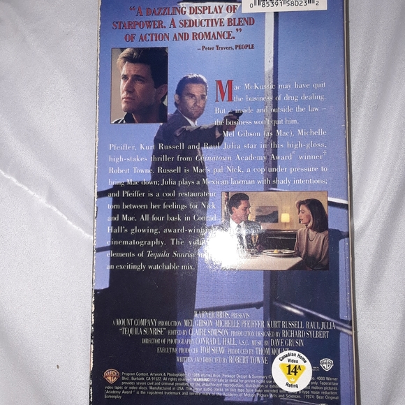 Tequila sunrise Warner bros VHS video tape - Picture 3 of 4